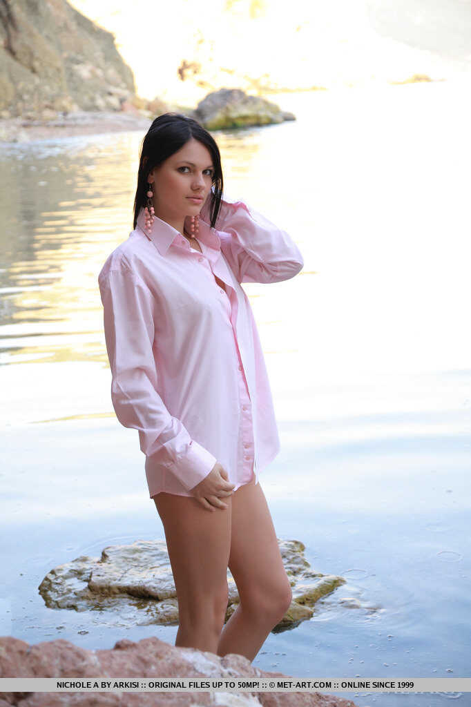 Nichole A's Perfect Naked Body on Seaside Boulders Gives Us a Peek at Her Beautiful Russian Teenage Pussy and Ass - N...