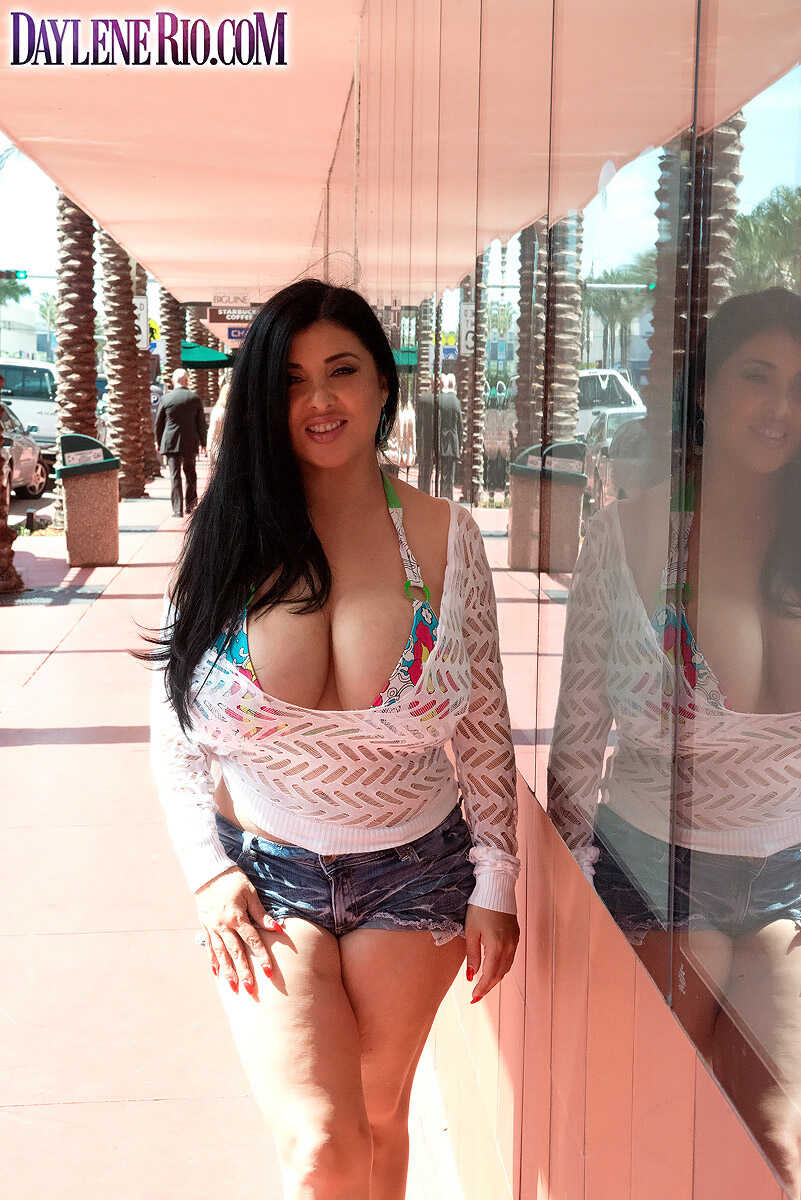 Big Saggy Boobs and Sunshine: Daylene Rio's Beach Adventure with a Mature Fatty - Daylene Rio