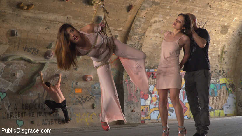Suspended Submissive: The Flogged and Forced Female   Public Face Fuck: A BDSM Blowjob for Teen Valentina - Max Cortes, Va...