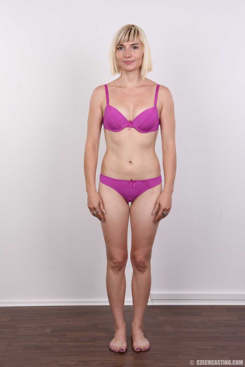 Kristyna's Hopeful Amateur Audition: Shedding Her Sexy Underwear for a Spreading Pierced Pussy - Kristyna