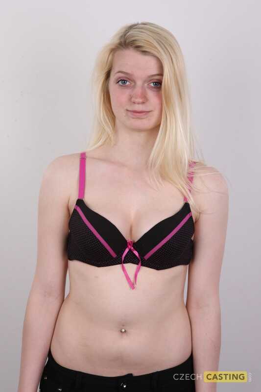 Blonde Bombshell Jaroslava Goes Fully Nude on a Stool in this Teen Nipple-Popping Porn Debut - Jaroslava