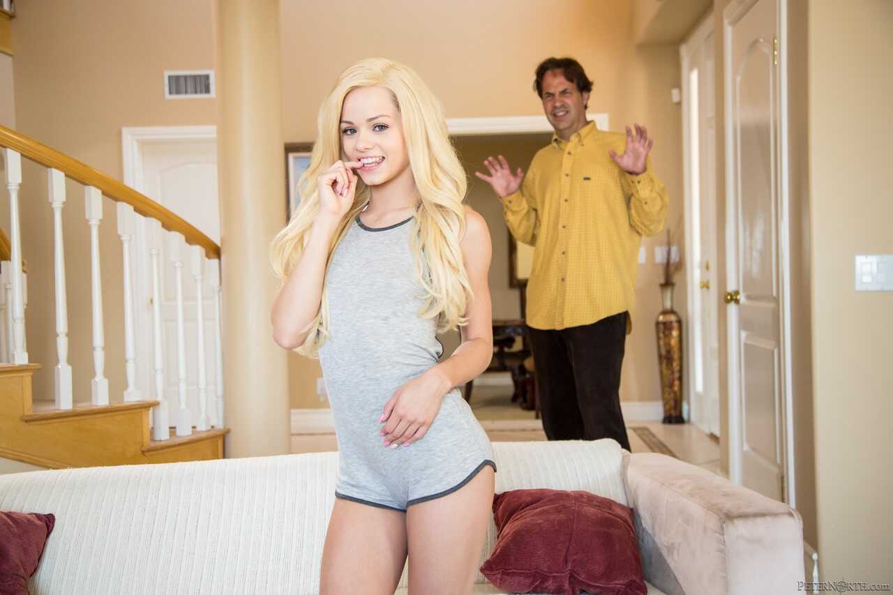 Skinny teen Elsa Jean rides big cock cowgirl and doggystyle & gives blowjob - Elsa Jean, Eric John