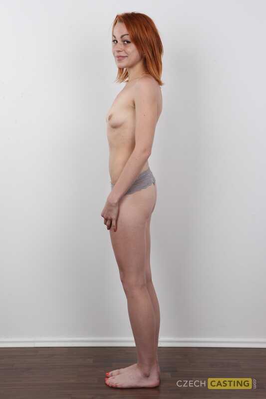 Redheaded Girl With Freckles Tereza Strips Down To Her Birthday Suit And Shows Off Her Hairy Redhead Pussy While Posing Fo...