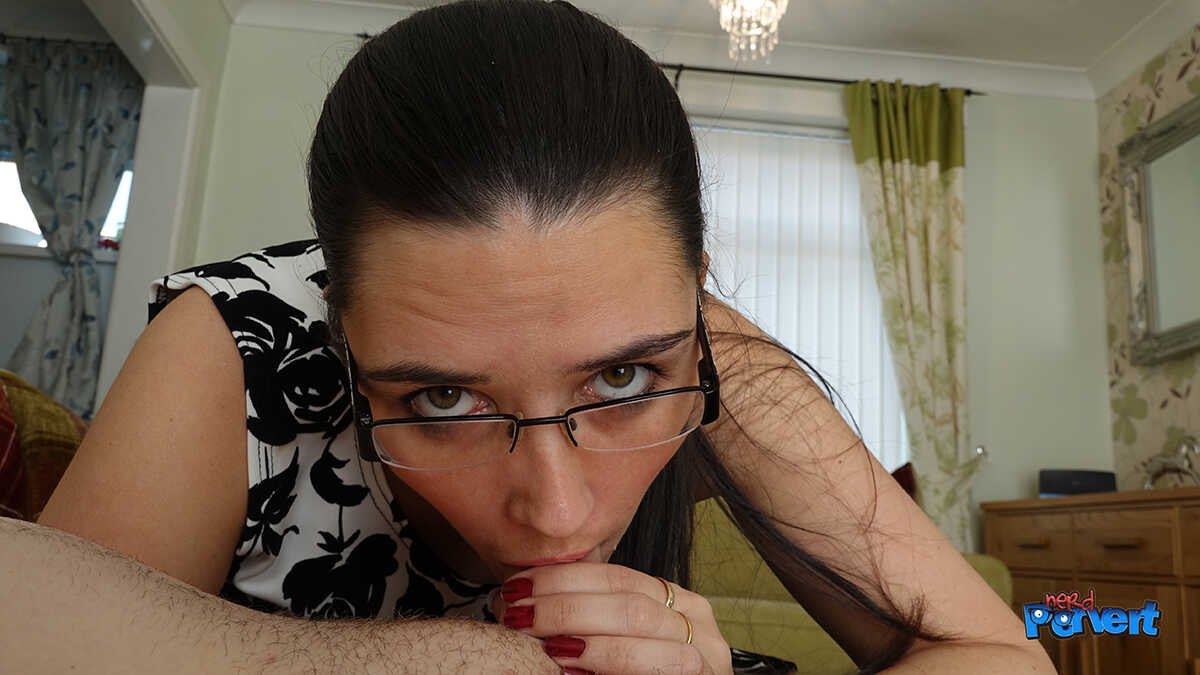 Sexy Nerd Pixiee Little Sucks Off Her Glasses-Wearing Man's Huge Cock in a Steamy Blowjob Session - Pixiee Little