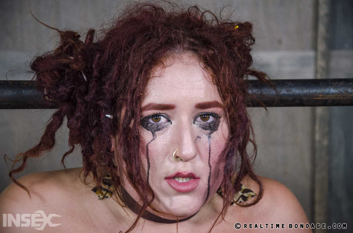 Fat redhead Mimosa gets her makeup smudged during intense BDSM games with her hot dominant partner - Mimosa