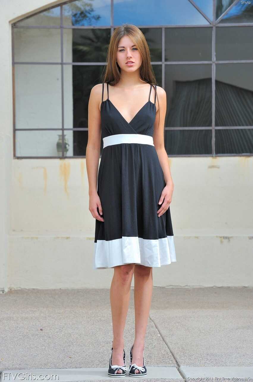 Naughty Shyla Jennings Hikes Up Her Dress And Exposes Her Secret Snatch In Public - Shyla Jennings