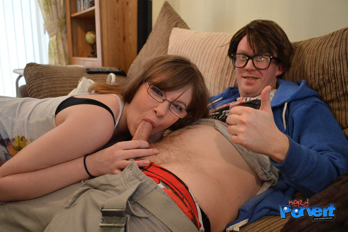 Jessica Lo's Glasses-Clad Nerdy Amateur Blowjob With Huge Tits - Jessica Lo