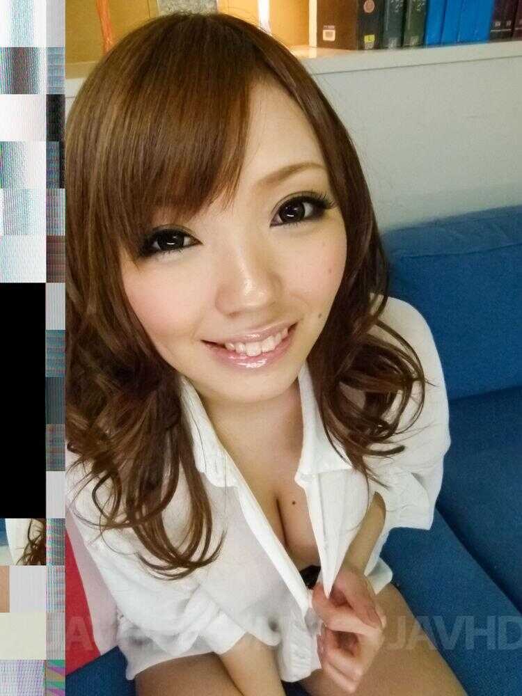 Japanese girl Megu Kamijo exchanges oral sex with a couple of boys and eats their Asian faces while she teases them with h...