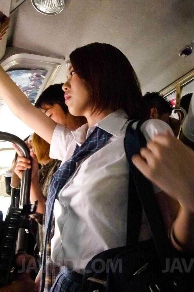 Public Bus Blowjob with Yuna Satsuki Groped and Giving Head on a Crowded Bus! - Yuna Satsuki