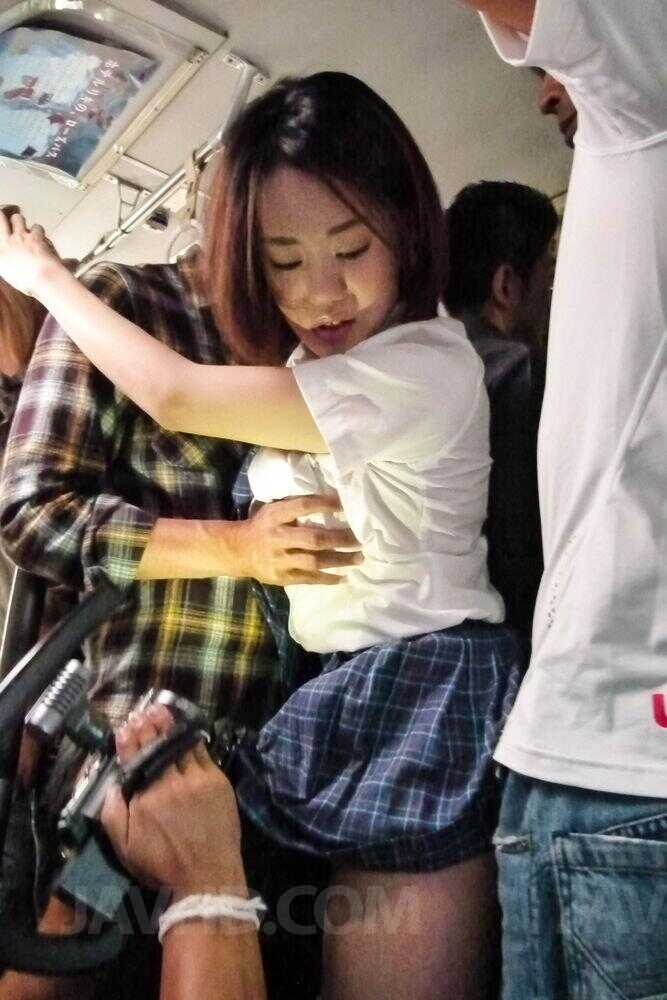 Public Bus Blowjob with Yuna Satsuki Groped and Giving Head on a Crowded Bus! - Yuna Satsuki