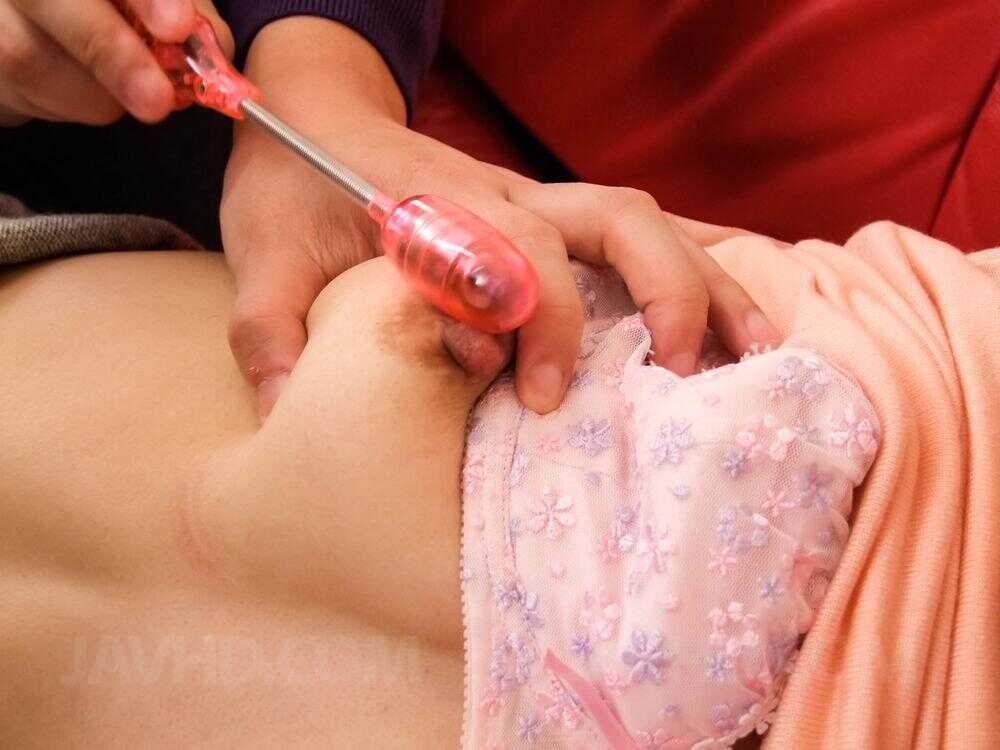 Japanese Lady Ruri Hayami is Masturbated on a Sofa by her Stepson with her Hairy Pussy Exposed in Mature Asian Pussy - Rur...