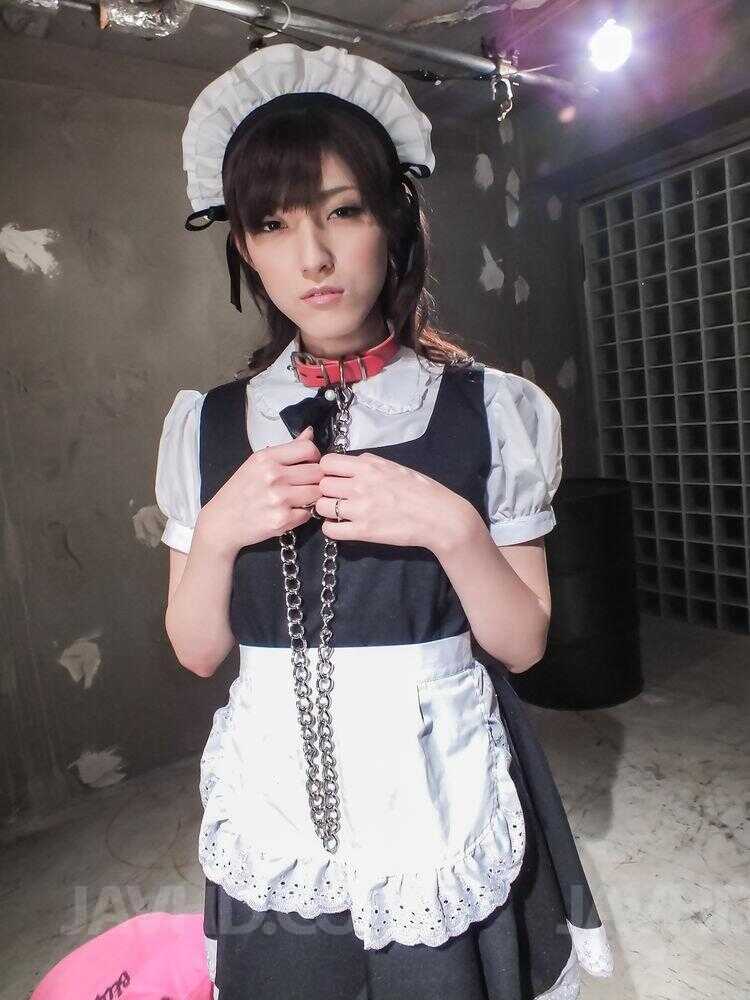Japanese maid Kanako Iioka spits cum into her palm after performing sex acts  The Ultimate Oral Experience with Kanako Iio...