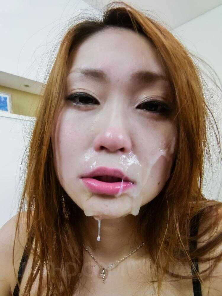 Red-Faced Redhead: Yayoi Orikasa's Cumshot Facial Shock