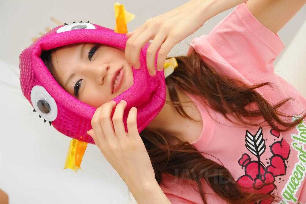 Japanese Shaved Pussy Shirosaki Karin Dons Various Head Coverings While Having Sex - Shirosaki Karin