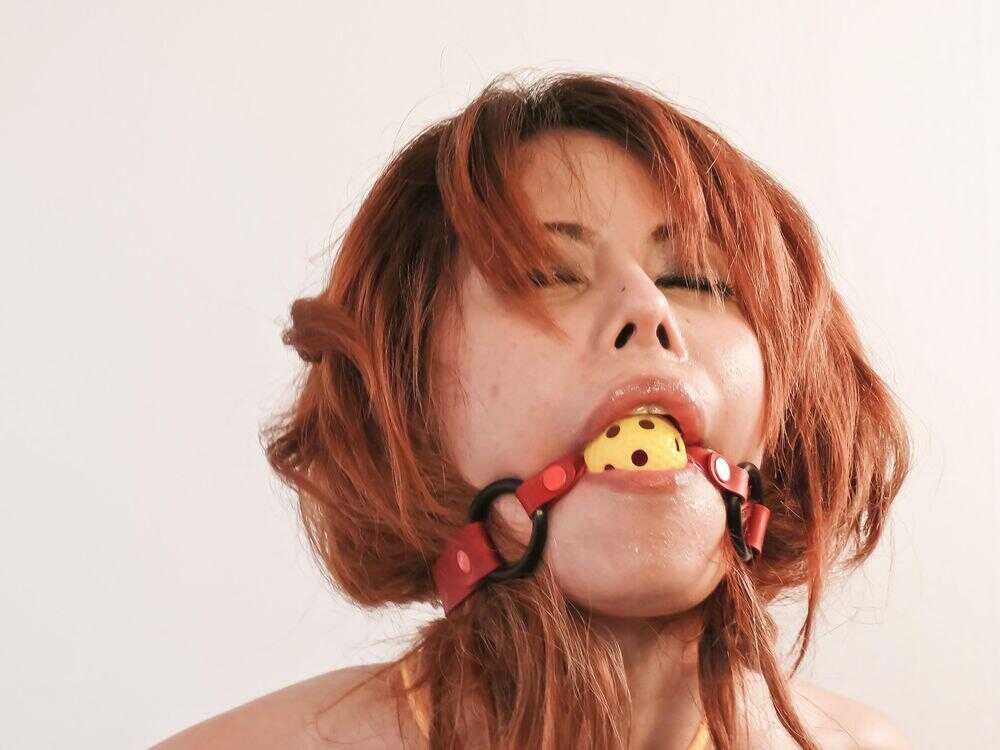 Busty Japanese MOMENT Moe Aizawa Suffers From Ball Gag Bondage!