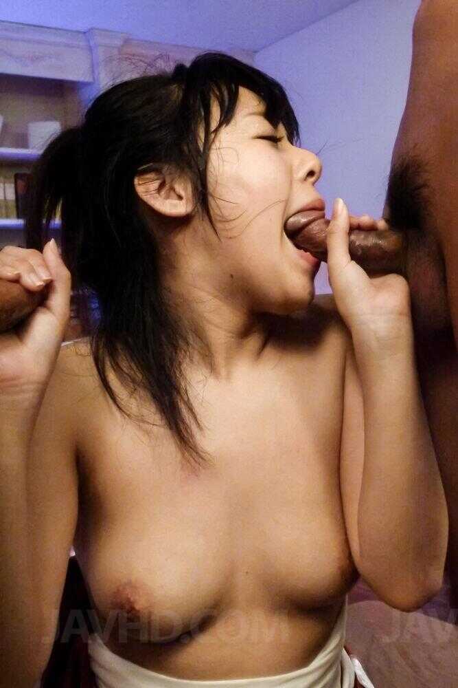Japanese Girl Miyuki Nonomura Gets Fucked by Two Guys and Squirts All Over Their Dirty Pussies - Miyuki Nonomura