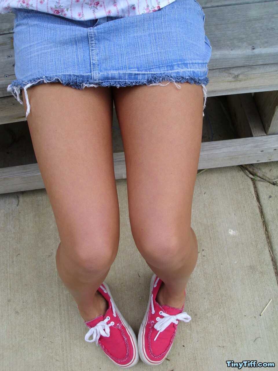 Blonde Tiny Tiff's Teensy Tit-illating Tits and Flashing Naked Upskirts - Tiny Tiff