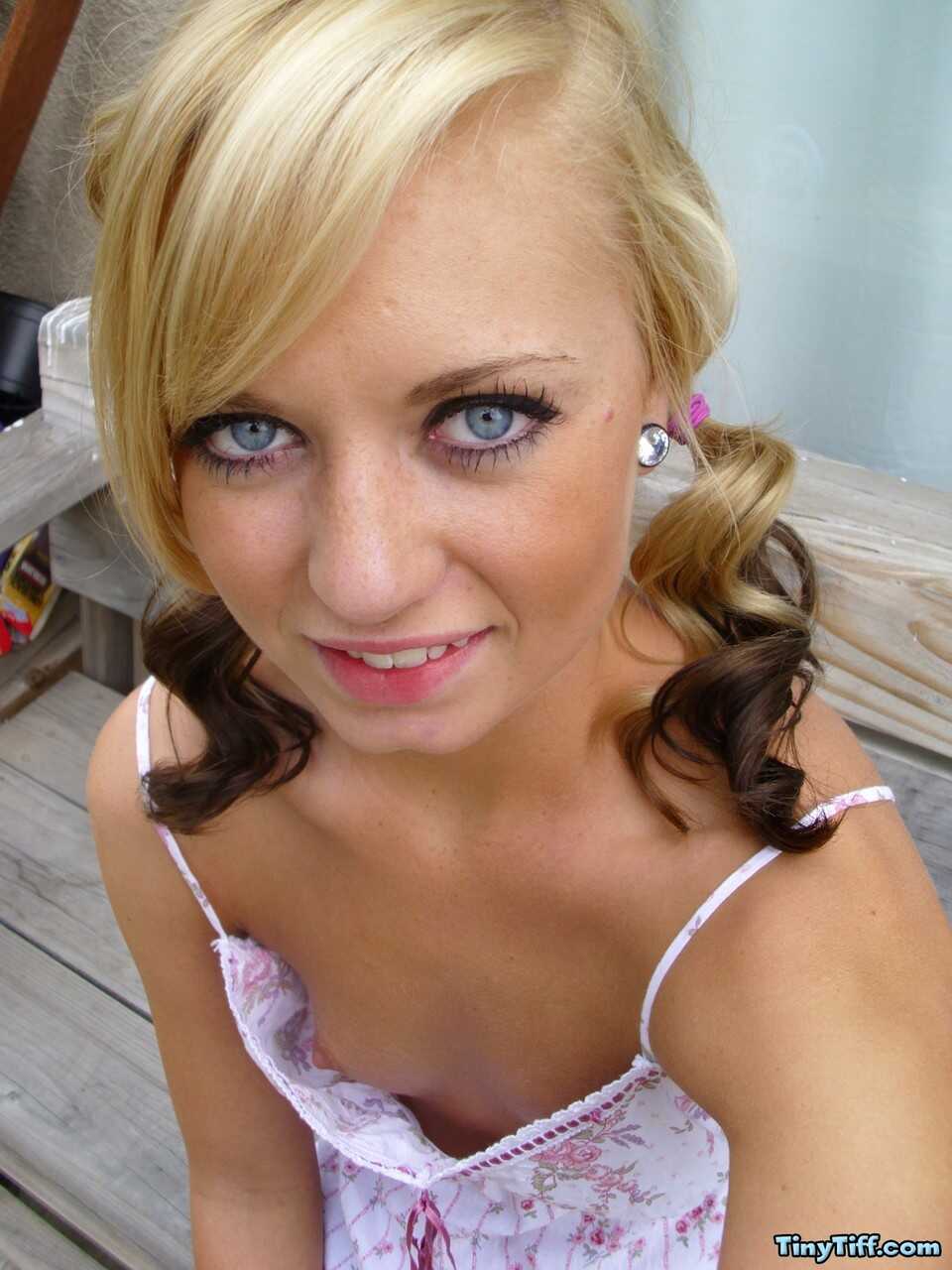Blonde Tiny Tiff's Teensy Tit-illating Tits and Flashing Naked Upskirts - Tiny Tiff