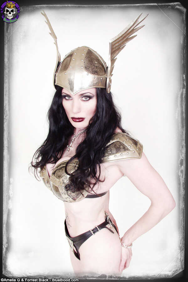 British Model Morrigan Hel's Armor-Plated Fantasy Wear Reveals Her Bare Ass - Morrigan Hel