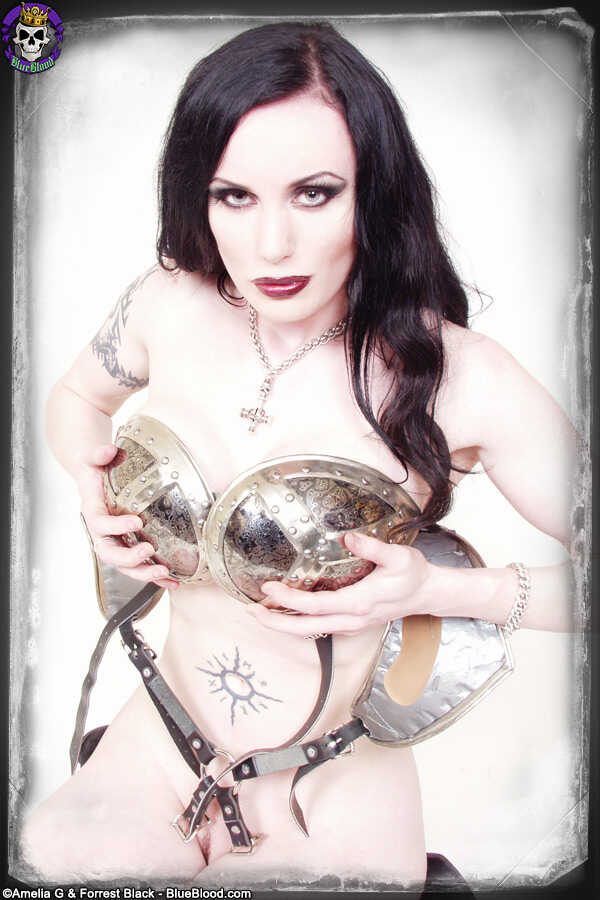 British Model Morrigan Hel's Armor-Plated Fantasy Wear Reveals Her Bare Ass - Morrigan Hel