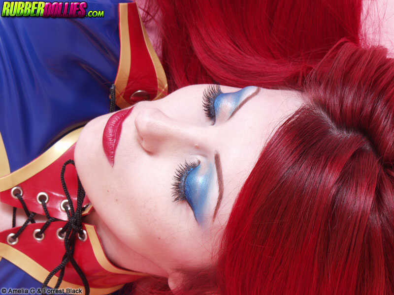 Yolanda's Red Hair Rubber Sex With Dollies - Yolanda