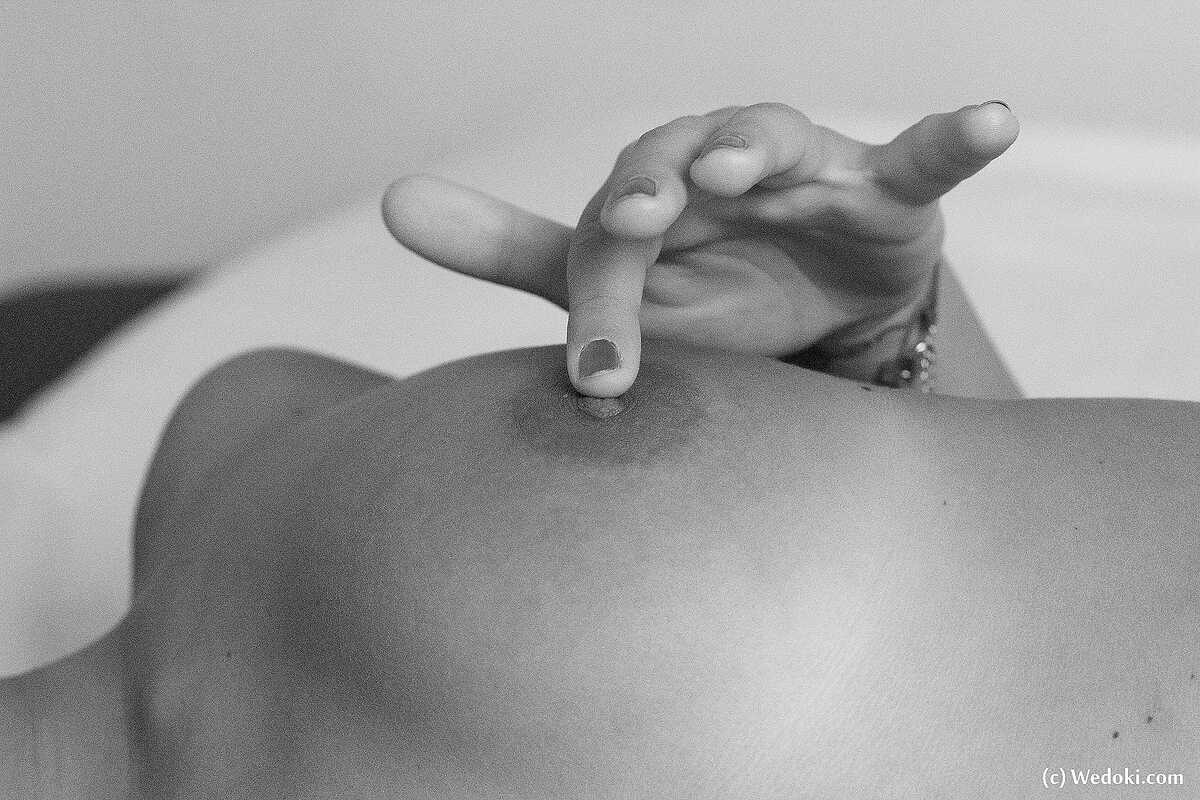 Naughty Nipple Play with Paula Black's Smooth Pussy - Paula Black