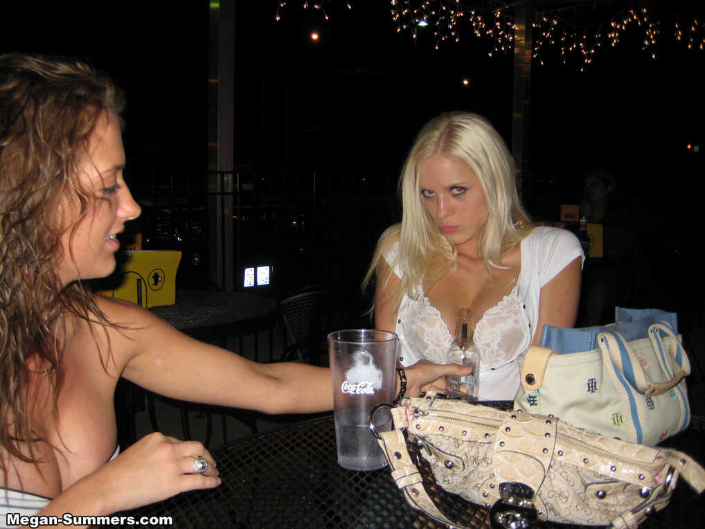 Megan Summers' Big Blonde Tits get Adjusted by her Girlfriend in an Amateur Lesbian Ass Show - Megan Summers