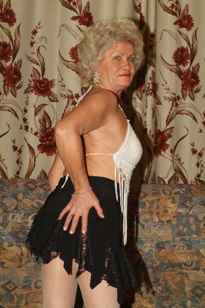 Blonde Grandma's Lustful Lesbian Adventure in Chesterfield Pajamas with Effie and Marianne - Effie, Marianne