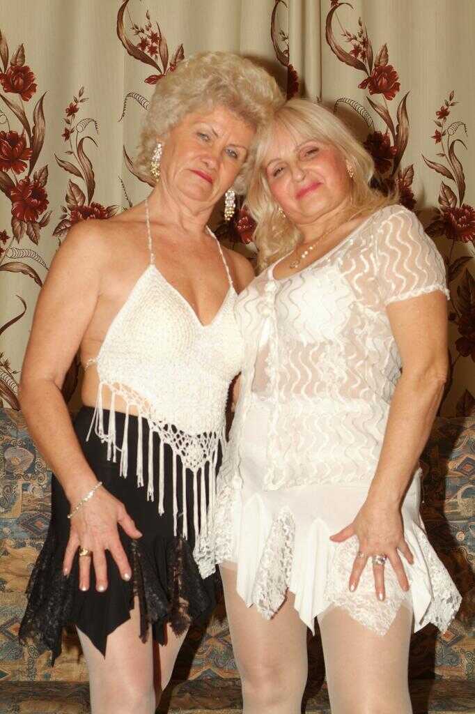 Blonde Grandma's Lustful Lesbian Adventure in Chesterfield Pajamas with Effie and Marianne - Effie, Marianne