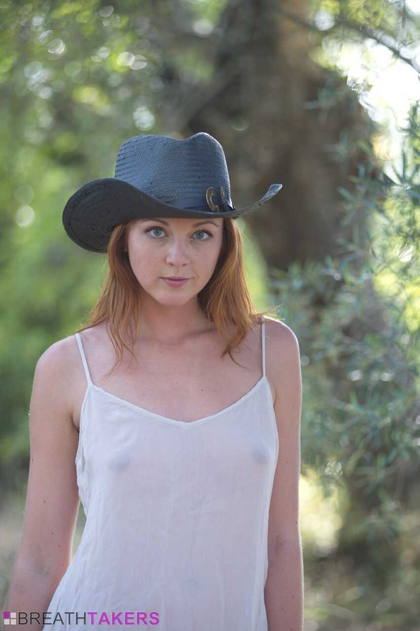 Naked Country Girl Elen Moore Poses Bare Outside With Her Redhead Ass And Huge Tits - Elen Moore