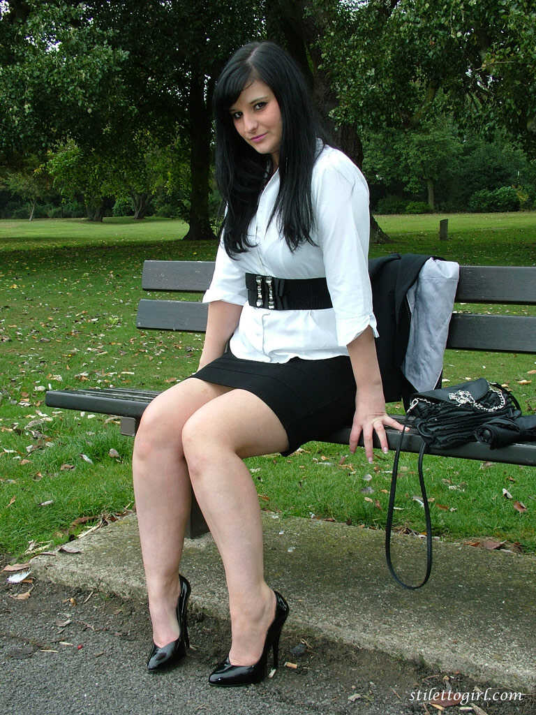 Sexy Brunette Nicola Strips Down for a Park Bench Fuck Fest with Her Lustful Legs and Ass! - Nicola Kiss