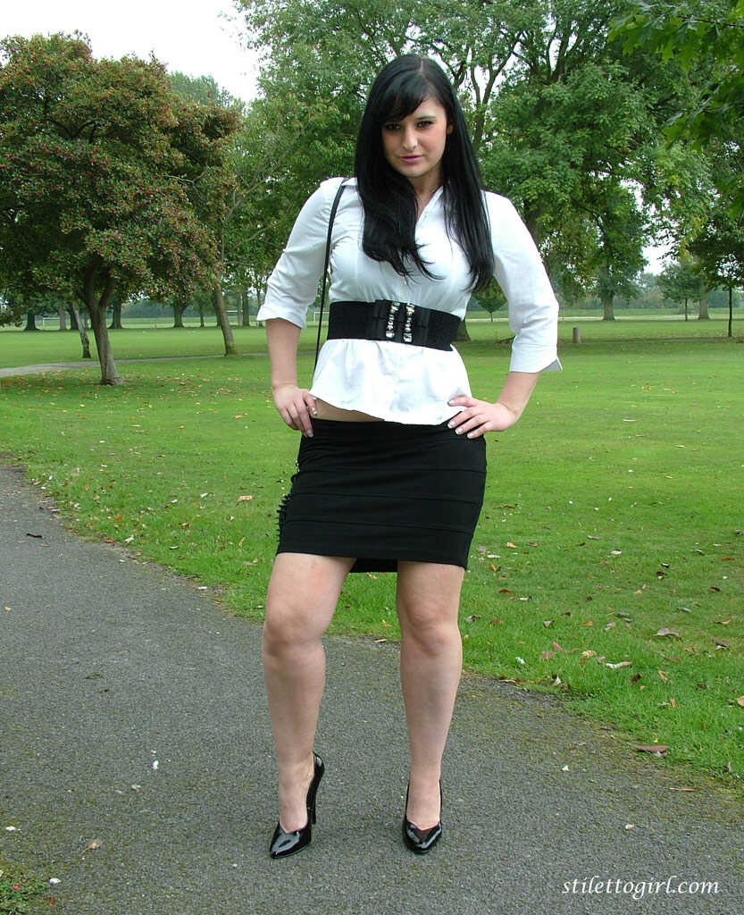 Sexy Brunette Nicola Strips Down for a Park Bench Fuck Fest with Her Lustful Legs and Ass! - Nicola Kiss