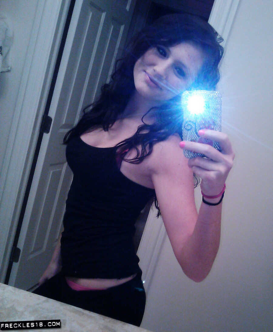 Freckles 18 takes her sexiest selfies around the house and in a tanning bed, making sure to show off her freckles for all ...