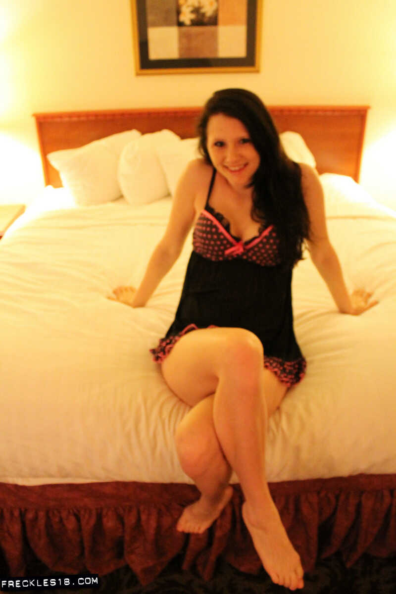 Barely Legal Girl Freckles 18 Tries to Please Herself with a Finger Between Her Thighs - Freckles 18
