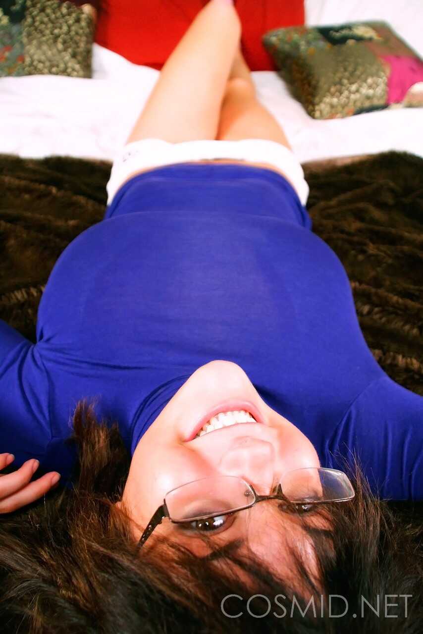 Nerdy amateur babe Morgan plays with big knockers in sexy white panties and gets fucked hard by her hot tutor Lee Madison ...