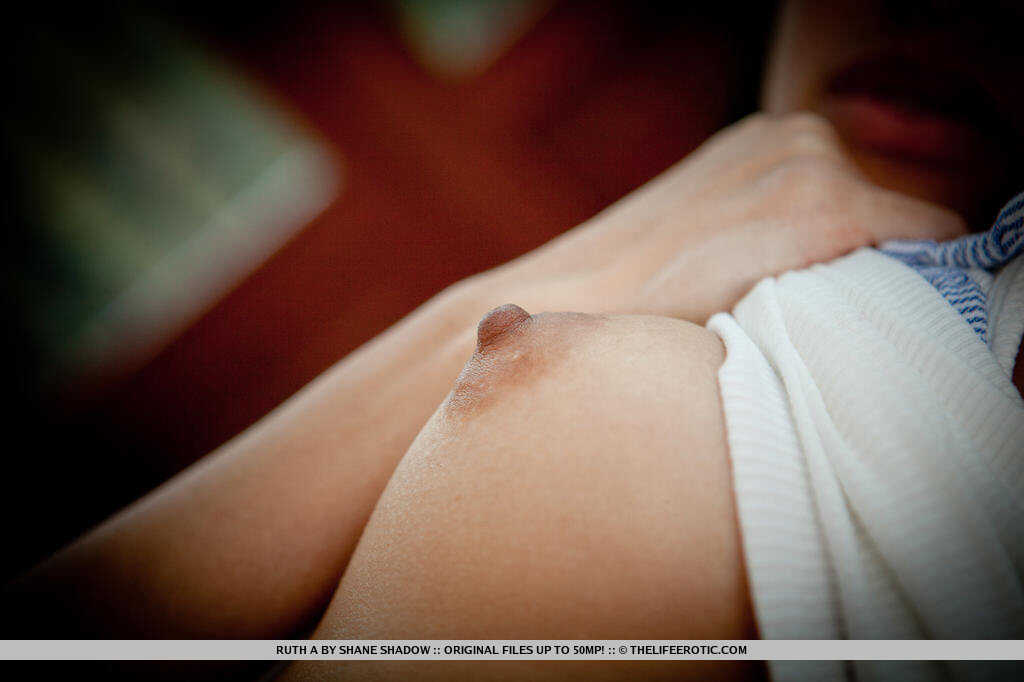 Asian Goddess Ruth A Teases Her Tight Shaved Pussy and Perfect Nipples on the Bed - Ruth A