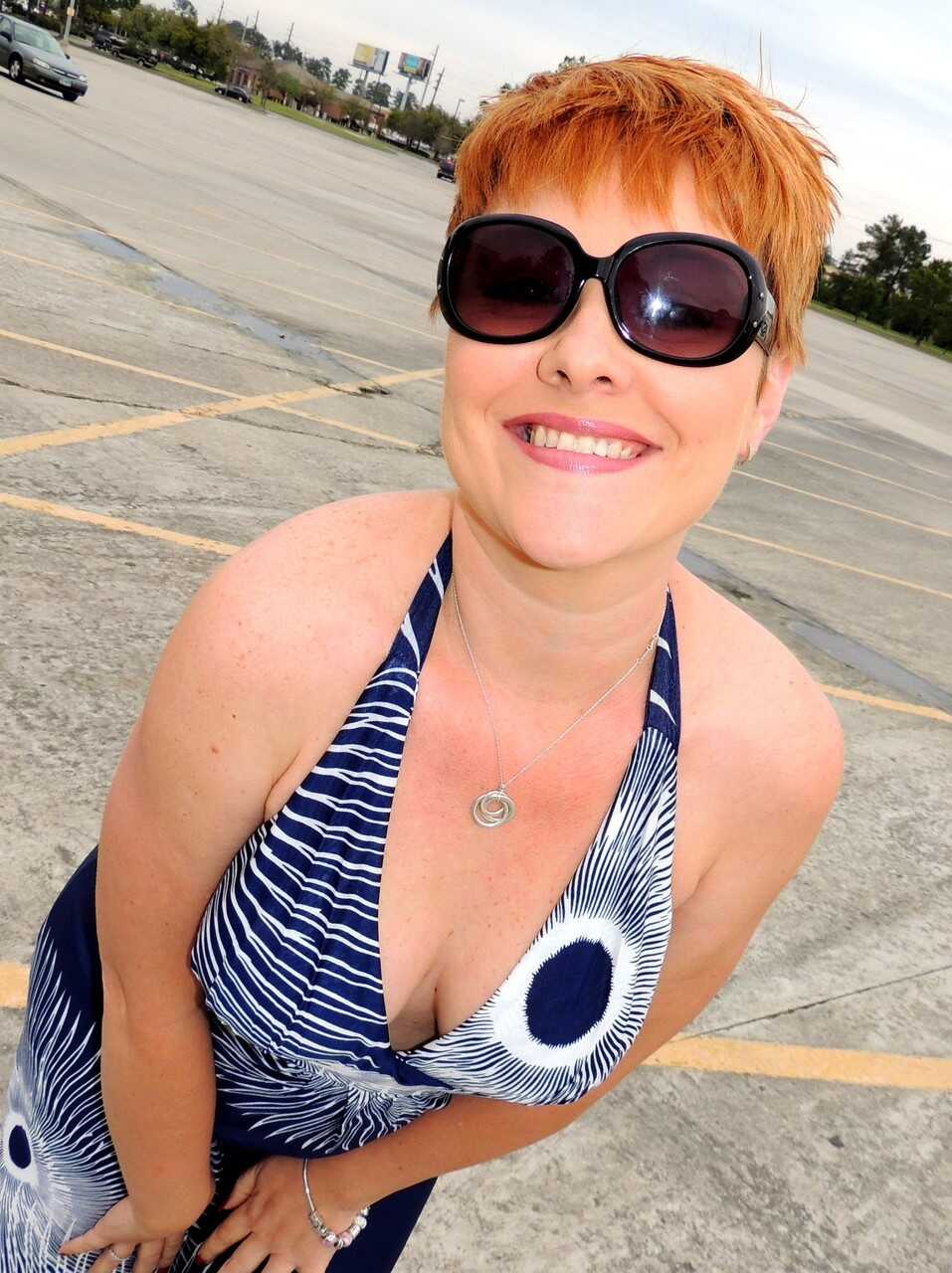 Red-haired Kali Devine sucks a cock in the changing room - Kali Devine