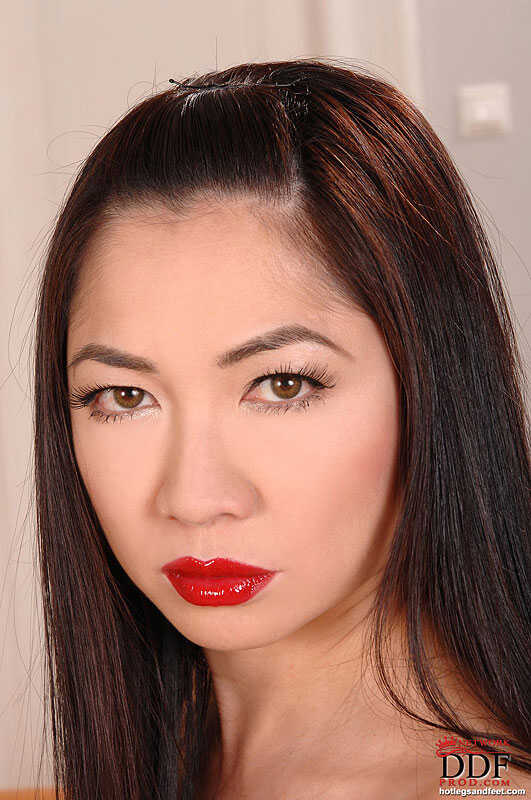 Topless Japanese fetish model Midori Tanaka tops man in latex pants, Asian High Heels and Asian Fetish - Midori Tanaka