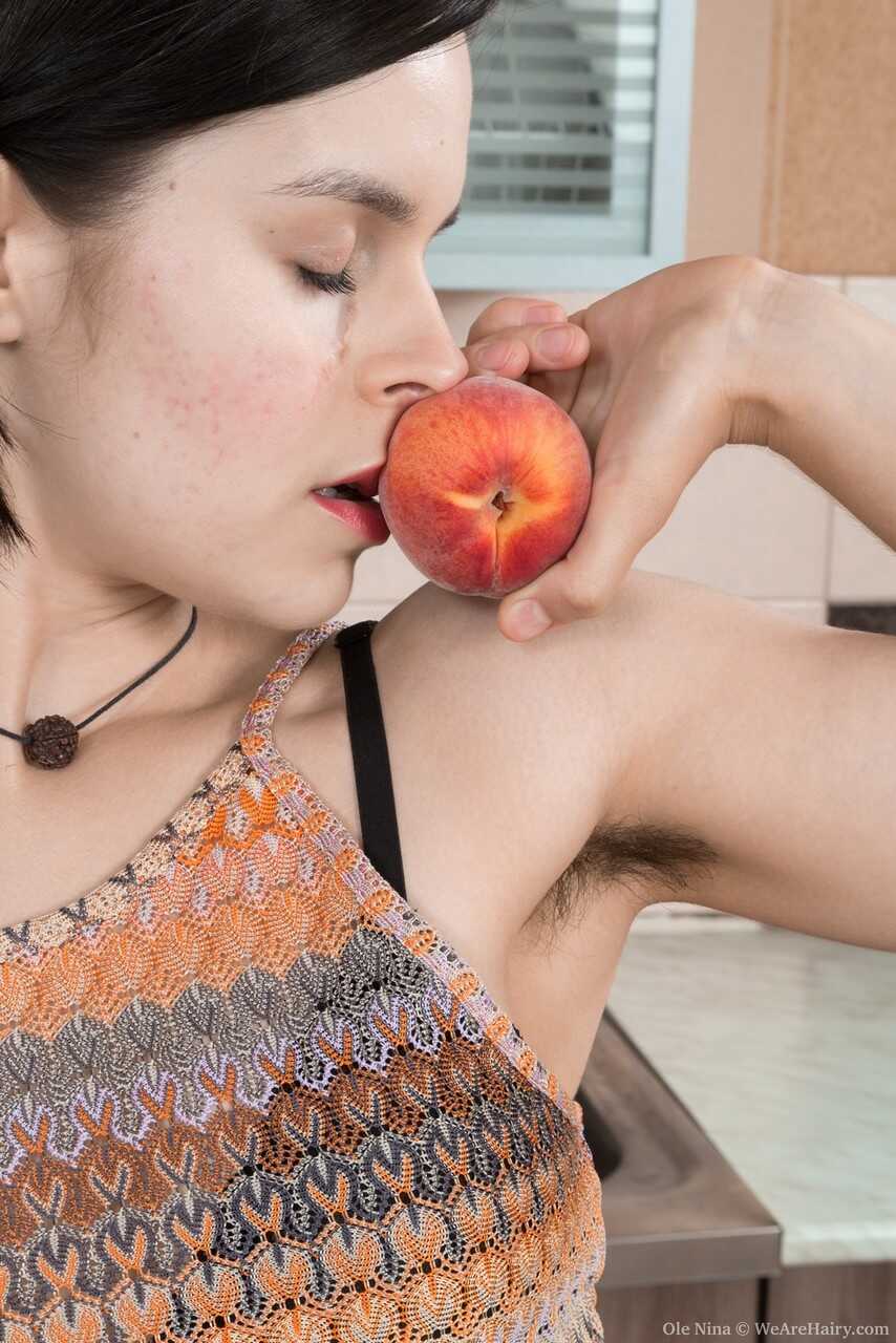 Young Beautiful Ole Nina Gets Naked in the Kitchen to Stuff Her Hairy Pussy with Big Tits Amateur Erotica - Ole Nina