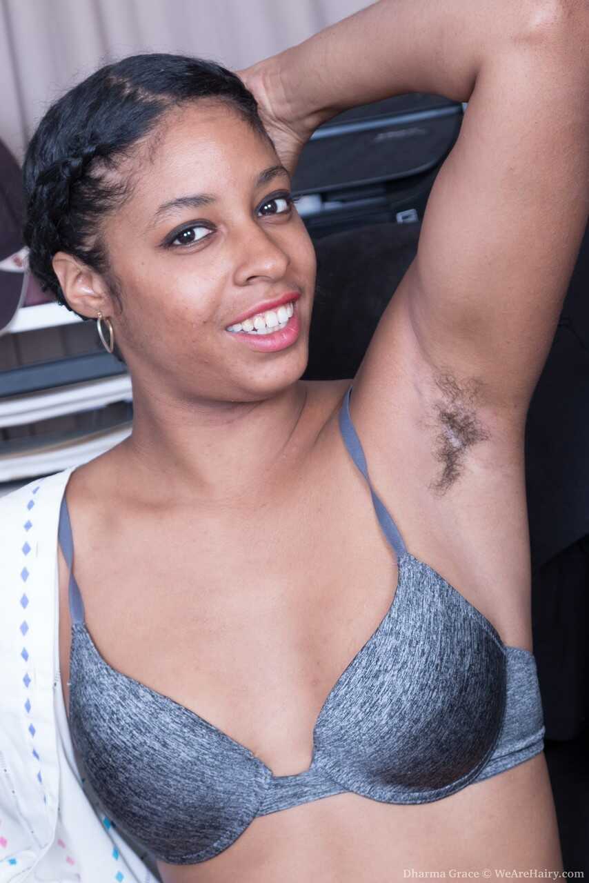 Unveiling Dharma's Hairy Garden: The Black Amateur and Her Hairy Underarms and Vagina - Dharma Grace