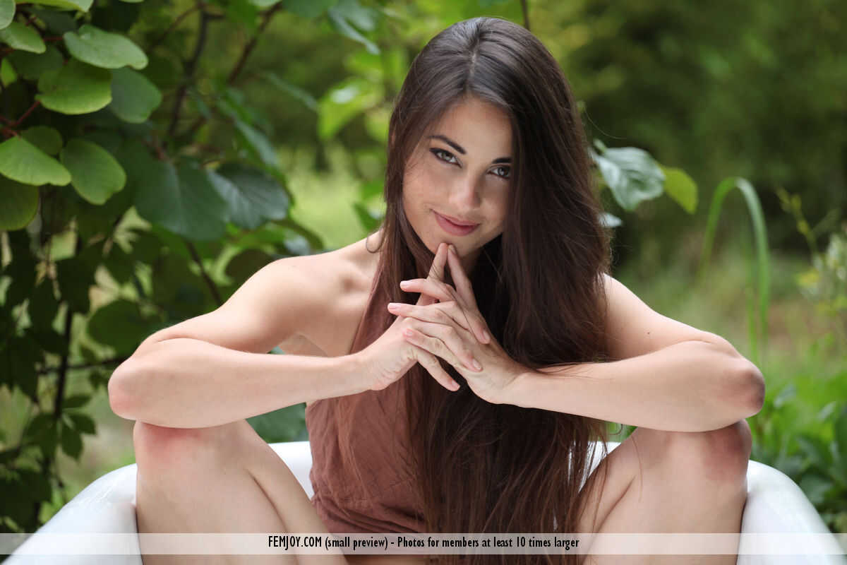 Erotic Lorena G reveals her tight teen body to spread naked outdoors with her perfect ass and sweet pussy in view - Lorena...