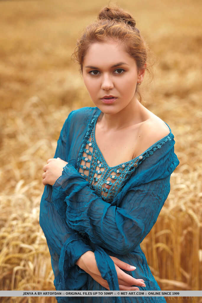Naughty Wheat Field Nymph: Jenya A's Rural Romp - Jenya A