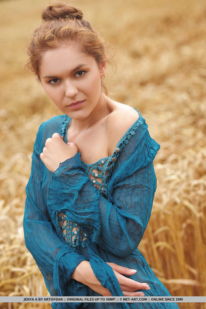Naughty Wheat Field Nymph: Jenya A's Rural Romp - Jenya A