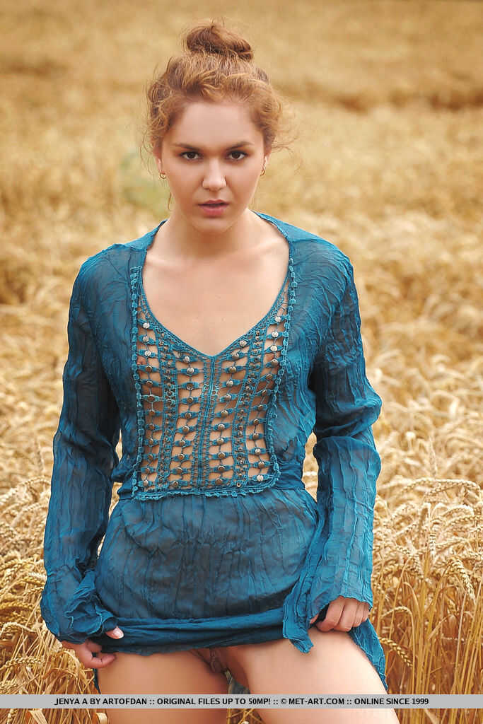 Naughty Wheat Field Nymph: Jenya A's Rural Romp - Jenya A