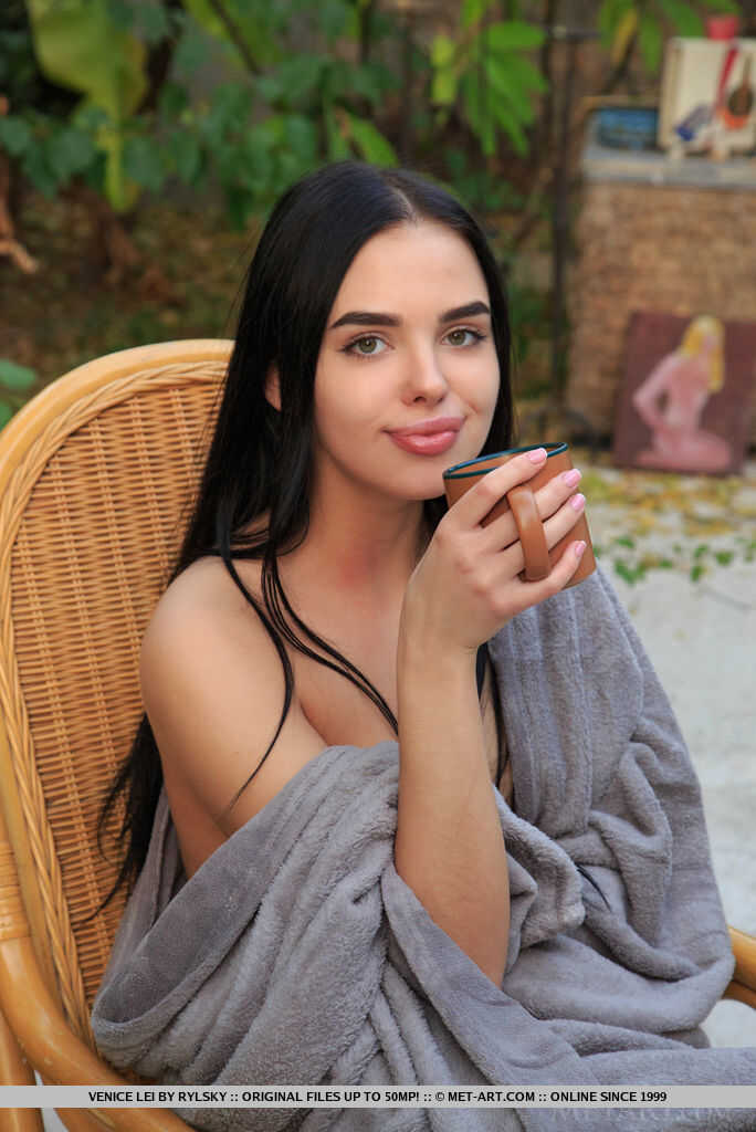 Venice Lei's Gorgeous Nude Temptation on a Patio Chair: A Brunette Teen with a Perfect Ass and an Open Puffy Pussy - ...
