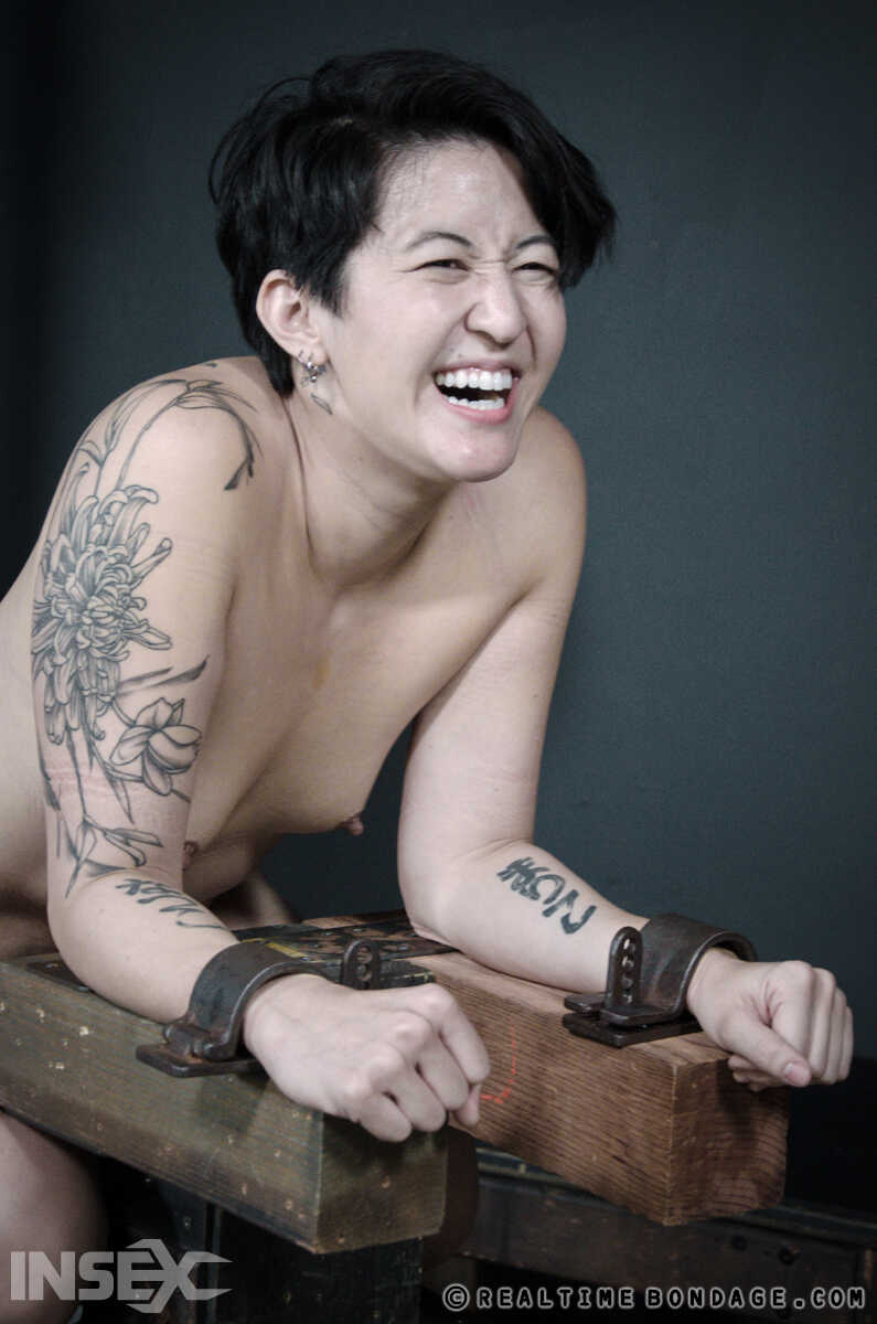 Suspended Short Hair Dyke Mia Torro Gets Pounded by Her Saggy-Titted Asian BDSM Partner - Mia Torro, Maddy Oreilly