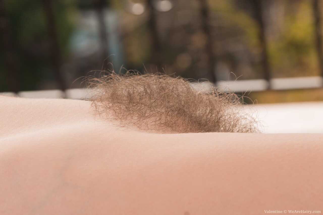 Valentine's Day Surprise: Hairy Amateur MILF Shows Off Her Nipples and Pubic Hairs with Red Nails - Valentine