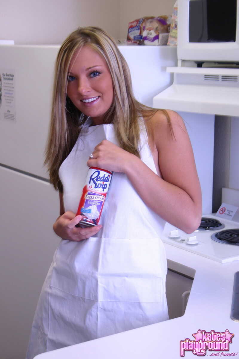 Busty Babe's Topless Adventure in the Kitchen  Barely Legal Kate and her Young Taste Buds  Amateur Kate's Naught...