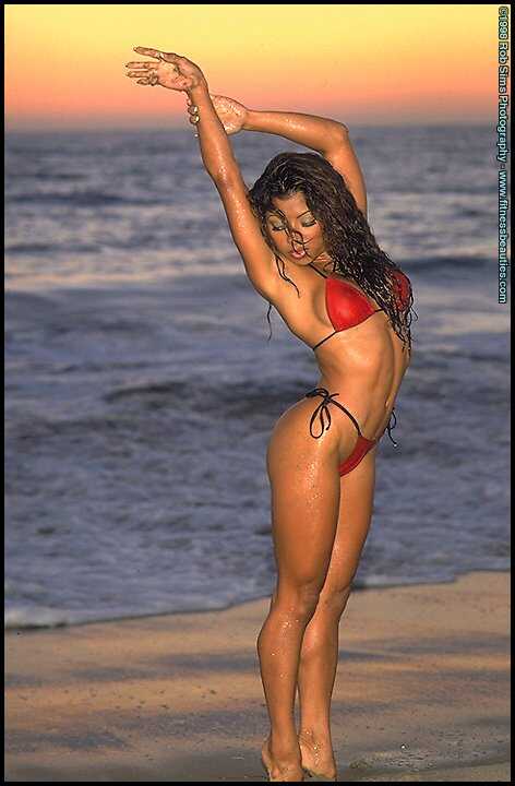 Kitchie Laurico Asian Bikini Fitness Model in Tiny Micro Bikini on the Beach! - Kitchie Laurico