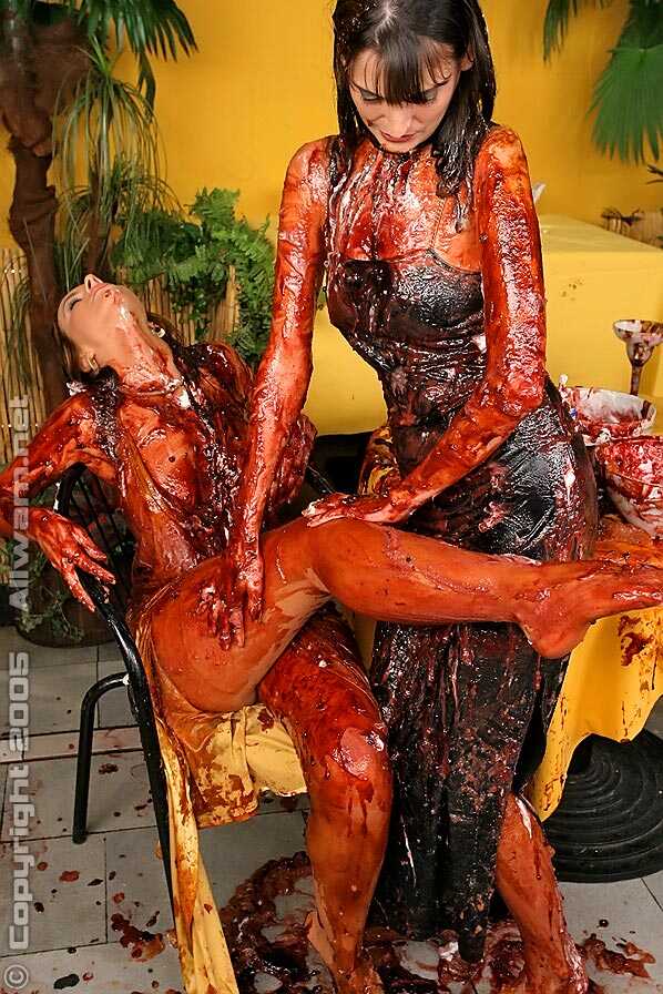 Messy Food Fight: Fully Clothed Women Cover Each Other In Chocolate, Pies, And More! - 